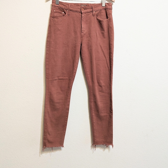 Mother The Looker Ankle Fray Jeans in Coconut Shell Gettin' in Size 28 EUC - Picture 2 of 12